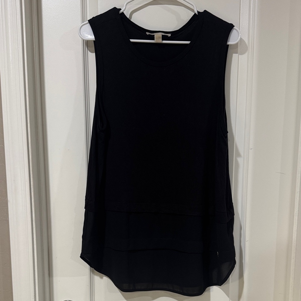 Michael Kors Black Layered Tank Top
